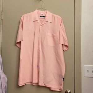 Pink button down shirt